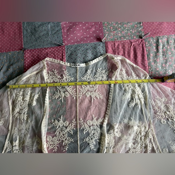 Cotton lace cream duster - Picture 9 of 11